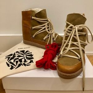 Isabel Marant Nowles Shearling Snow Booties